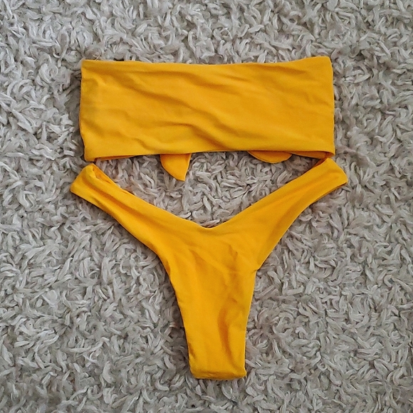 Gold Bandeau Zaful Bikini Set - Picture 3 of 3